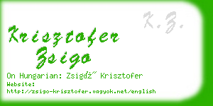 krisztofer zsigo business card